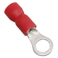 Insulated Red Ring Crimp with 4.3mm Hole for 0.5-1.5mm Cable - price per 1 (100)