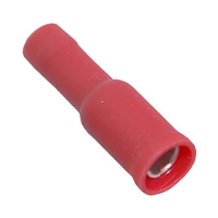 Insulated Red Female Auto Bullet Crimp for 0.5-1.5mm Cable - price per 1 (100)