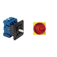 Kraus & Naimer KG 32A 3 Pole Isolator for Door Mounting Switch Supplied with IP66/67 Red/Yellow Handle with 4 Hole Fixing