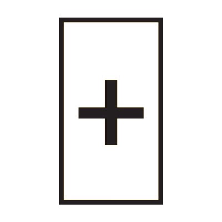 Cablecraft Easi-Mark Size B Black on White Marker Symbol "+" - price per 1 (1000)