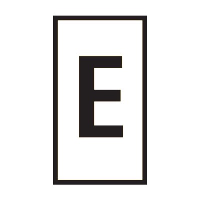 Cablecraft Easi-Mark Size B Black on White Marker Letter E - price per 1 (1000)