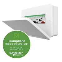 Schneider Easy9 6 Way Metal Consumer Unit