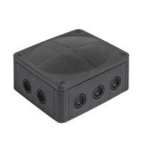 WISKA COMBI 1210 BK Polypropylene 160 x 140 x 81mmD Enclosure Black IP66