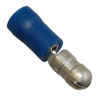 Insulated Blue Male Auto Bullet Crimp for 0.75-2.5mm Cable - price per 1 (100)