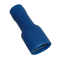 Fully Insulated Blue Female Push-on Crimp 6.3 x 0.8mm for 0.75-2.5mm Cable - price per 1 (100)