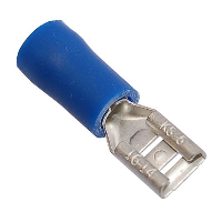 Insulated Blue Female Push-on Crimp 4.8 x 0.5mm for 0.75-2.5mm Cable - price per 1 (100)