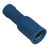 Insulated Blue Female Auto Bullet Crimp for 0.75-2.5mm Cable - price per 1 (100)