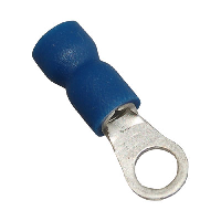 Insulated Blue Ring Crimp with 5.3mm Hole for 0.75-2.5mm Cable - price per 1 (100)