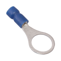 Insulated Blue Ring Crimp with 10.5mm Hole for 0.75-2.5mm Cable - price per 1 (100)