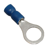 Insulated Blue Ring Crimp with 8.4mm Hole for 0.75-2.5mm Cable - price per 1 (100)