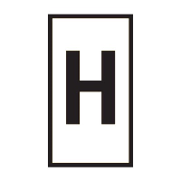 HellermannTyton HODS85 Marker Black on White "H" Pack of 100 - price per 1 (pack)