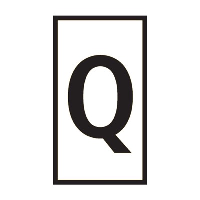 HellermannTyton HODS85 Marker Black on White "Q" Pack of 100 - price per 1 (pack)