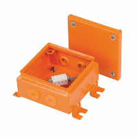 Ensto Vulcano Mild Steel 150H x 150W x 80mmD Fire Protection Enclosure Lid IP65 Orange