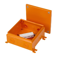 Ensto Vulcano Mild Steel 220H x 220W x 100mmD Fire Protection Enclosure Lid IP65 Orange