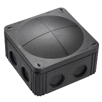 WISKA COMBI 607 BK Polypropylene 110 x 110 x 66mmD Enclosure Black IP66
