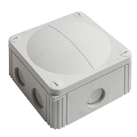 WISKA COMBI 607 WH Polypropylene 110 x 110 x 66mmD Enclosure White IP66