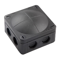 WISKA COMBI 308 BK Polypropylene 85 x 85 x 51mmD Enclosure Black IP66