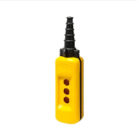 Schneider Harmony XAC 3 Hole Empty Pendant Enclosure for 22.5mm Control Actuators IP65 Yellow