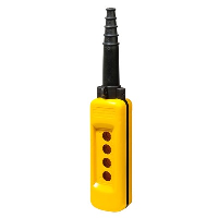 Schneider Harmony XAC 4 Hole Empty Pendant Enclosure for 22.5mm Control Actuators IP65 Yellow
