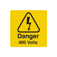 50 x 50mm Label 'Danger 400V' Roll 250 Labels - price per 1 (roll)