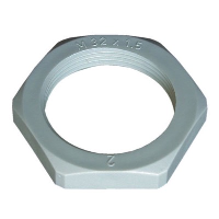 Flangeless 32mm Grey Locknut RAL7035