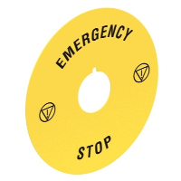 Lovato Platinum 90mm Plastic Emergency Stop Legend