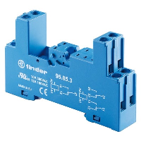 Finder 95 Series Blue Double Pole Relay Base for 40.52 & 40.61 Relays