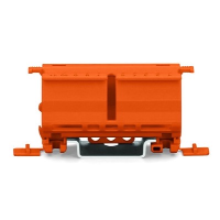 WAGO 222 Series Mounting Carrier for DIN Rail or Screw Fixing with Strain Relief Plate Orange