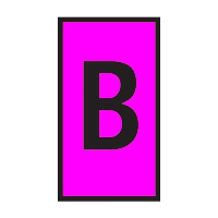 Cablecraft Easi-Mark Size B Black on Pink Marker Letter B - price per 1 (1000)