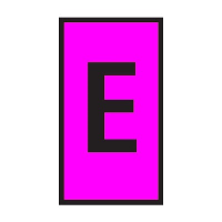 Cablecraft Easi-Mark Size B Black on Pink Marker Letter E - price per 1 (1000)