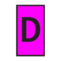 Cablecraft Easi-Mark Size B Black on Pink Marker Letter D - price per 1 (1000)