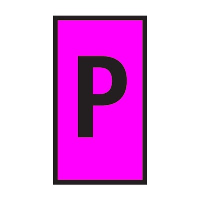 Cablecraft Easi-Mark Size B Black on Pink Marker Letter P - price per 1 (1000)