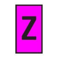 Cablecraft Easi-Mark Size B Black on Pink Marker Letter Z - price per 1 (1000)
