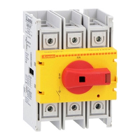 Lovato GA 3 Pole 100A Isolator for Base Mounting Can also be used as an internal switch Red/Yellow Handle