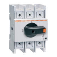 Lovato GA 3 Pole 160A Isolator for Base Mounting Can also be used as an internal switch Black Handle