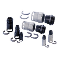 PMA VNZ Black Straight Fitting for PACOF50 Conduit with 63mm Male Thread IP68 Strain Relief