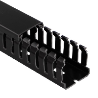 Betaduct PVC Open Slot Trunking 75W x 50H Black RAL9005 Box of 16 Metres (8 Lengths) - price per 1 (box)