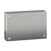 Schneider Spacial SBX Stainless Steel 304L 200H x 300W x 80mmD Terminal Box Screw Down Lid IP66 Internal DIN Rail Supports Included