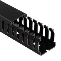 Betaduct PVC Open Slot Trunking 50W x 75H Black RAL9005 Box of 16 Metres (8 Lengths) - price per 1 (box)