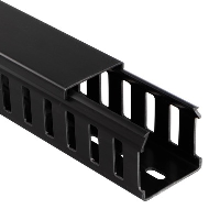 Betaduct PVC Closed Slot Trunking 37.5W x 50H Black RAL9005 Box of 16 Metres (8 Lengths) - price per 1 (box)