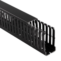 Betaduct PVC Narrow Slot Trunking 37.5W x 75H Black RAL9005 Box of 16 Metres (8 Lengths) - price per 1 (box)