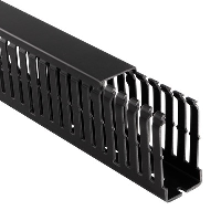 Betaduct PVC Narrow Slot Trunking 25W x 75H Black RAL9005 Box of 16 Metres (8 Lengths) - price per 1 (box)