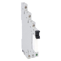 Lovato HR10 Slim Single Pole 6A Relay 110V AC/DC Coil Complete with DIN Rail Mountable Base with LED Indicator