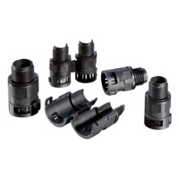 PMA LNO Black Divisible Straight Fitting for PACOF40 Conduit with 40mm Male Thread IP54