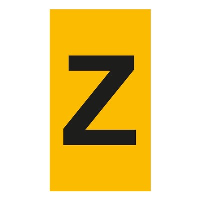 Legrand CAB 3 Marker 0.5-1.5mm Letter 'Z' Black on Yellow Box of 300 - price per 1 (300)