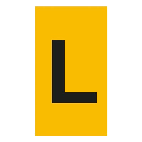 Legrand CAB 3 Marker 4-6mm Letter 'L' Black on Yellow Box of 300 - price per 1 (300)