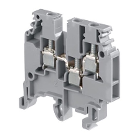 Entrelec SNA 4mm Grey 1 in 2 out DIN Rail Terminal for TS35 & TS32 Rail Double Feed Through M4/6.3A