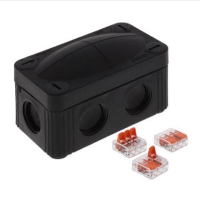 WISKA COMBI 206 BK / 3-221-413 Polypropylene 85 x 49 x 51mmD Enclosure Black IP66