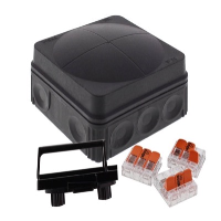 WISKA COMBI 108 BK / 3-221-413 Polypropylene 76 x 76 x 51mmD Enclosure Black IP66