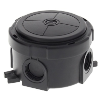 WISKA COMBI 304 BK Polypropylene 82mm Diameter x 57mmD Enclosure Black IP66/67